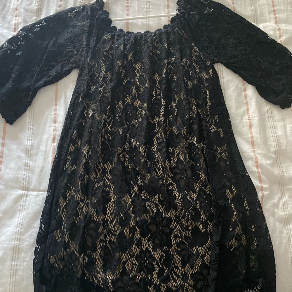 Black lace dress